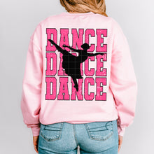 Load image into Gallery viewer, Dance Triple Stack Pink Distressed With Dancer FRONT OR BACK DROPDOWN TRANSFER SDD APR 26

