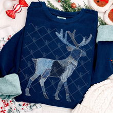 Load image into Gallery viewer, Denim Christmas Collection Patchwork DROPDOWN TRANSFER THREAD OCT 25
