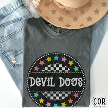 Load image into Gallery viewer, Colorful Checkered Stars Mascot DROPDOWN TRANSFER COR
