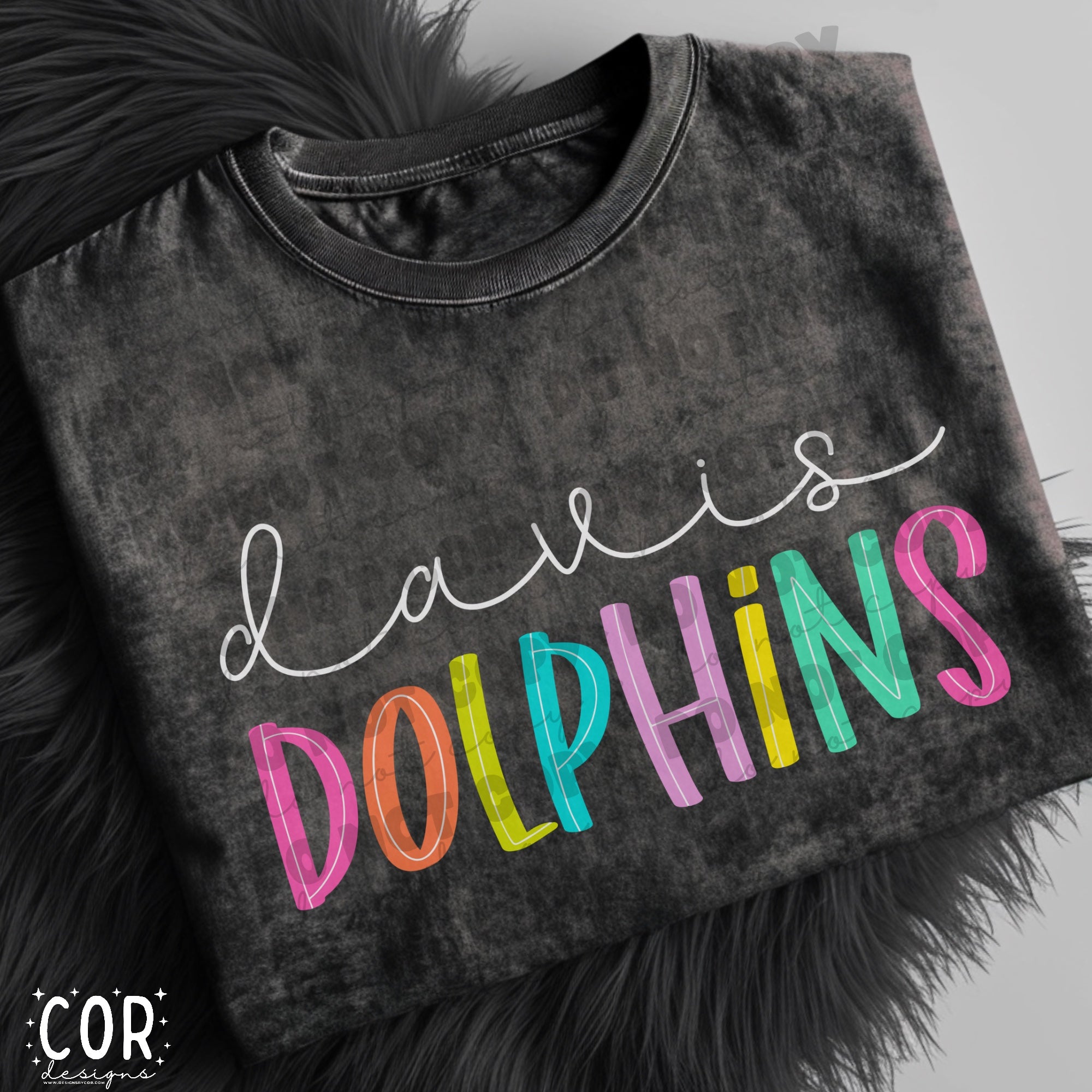 Neon Bright Line Dolphins DROPDOWN TRANSFER COR – Sassy Sublimation ...