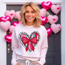 Load image into Gallery viewer, Brushstroke Heart Pink Red Bow TRANSFER DEC SDD
