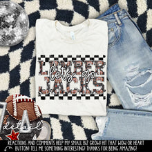 Load image into Gallery viewer, Let’s Go Football Faux Embroidery Checkered Mascots DROPDOWN TRANSFER CAP 24
