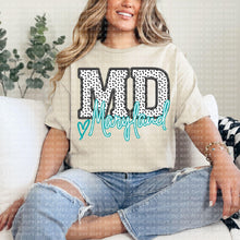 Load image into Gallery viewer, Polka Dotted Faux Embroidery States (All 50 states available) DTF TRANSFER
