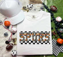 Load image into Gallery viewer, Basketball Faux Embroidery Checkered Mascots DROPDOWN TRANSFER CAP
