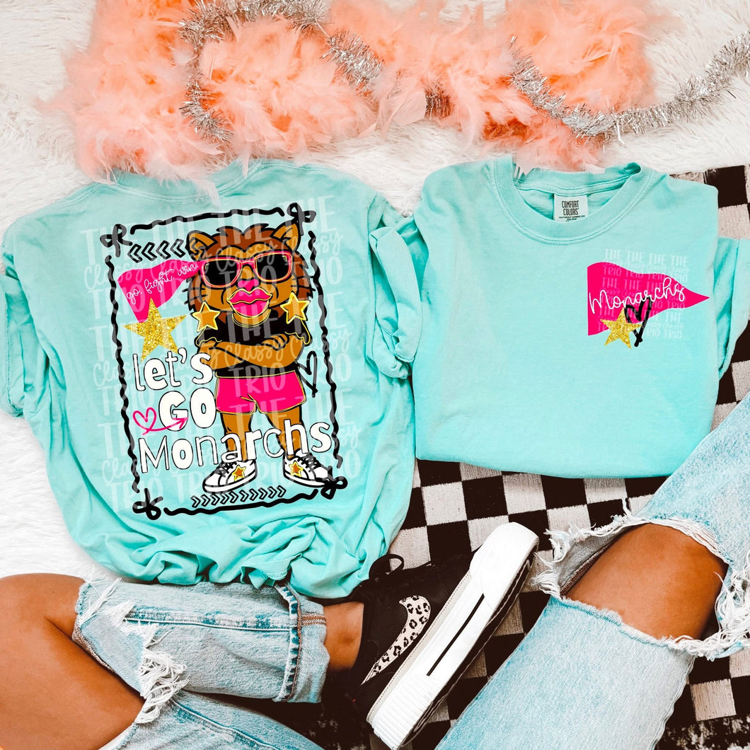 Glitz Glam Let’s Go Team Mascots Dropdown With Pocket TRANSFER CTD