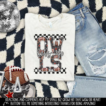 Load image into Gallery viewer, Let’s Go Football Faux Embroidery Checkered Mascots DROPDOWN TRANSFER CAP 24
