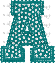 Load image into Gallery viewer, Letterman Stitch Alpha Customized DROPDOWN DTF TRANSFER BIA 26

