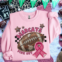 Load image into Gallery viewer, Pink Out Football Faux Embroidery Mascot DROPDOWN TRANSFER HMWK 24
