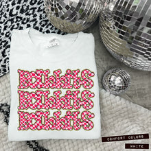 Load image into Gallery viewer, Pink Checker Gold Glitter Mascot Dropdown TRANSFER CAP APR

