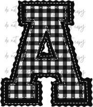 Load image into Gallery viewer, Letterman Stitch Alpha Customized DROPDOWN DTF TRANSFER BIA 26
