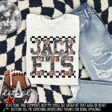 Load image into Gallery viewer, Let’s Go Football Faux Embroidery Checkered Mascots DROPDOWN TRANSFER CAP 24
