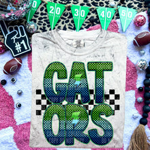 Load image into Gallery viewer, Blue Green Electric Check Mascot Dropdown TRANSFER CAP MAR
