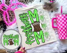Load image into Gallery viewer, Floral Football Mom With Pocket DROPDOWN TRANSFER CAP JUNE
