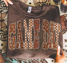 Load image into Gallery viewer, Game Day Football Leopard Checker Stars TRANSFER
