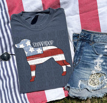Load image into Gallery viewer, Patriotic Dog Designs White Text SWD MAY DROPDOWN TRANSFER
