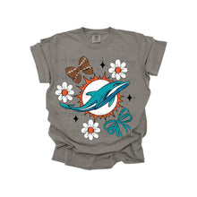 Load image into Gallery viewer, Bow + Flower Football Team DROPDOWN TRANSFER MWG JUNE 25
