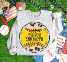 Load image into Gallery viewer, Leopard Softball Background Mascot Dropdown TRANSFER CAP FEB
