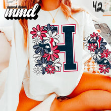 Load image into Gallery viewer, Floral Skulls And Letters Sports Team With Sleeve TRANSFER MMD
