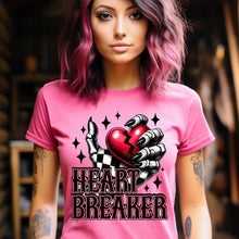 Load image into Gallery viewer, Heart Breaker Checkered Hand Heart TRANSFER DWS
