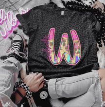 Load image into Gallery viewer, Rainbow Leopard Single Letter Mascot Dropdown TRANSFER CAP APR
