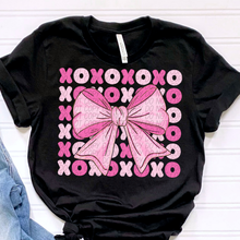 Load image into Gallery viewer, Xoxo Stacked Pink Light Pink Bow TRANSFER CSD
