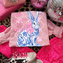 Load image into Gallery viewer, Bunny Kisses Easter Wishes Blue Pink TRANSFER KAYNDI FEB 26
