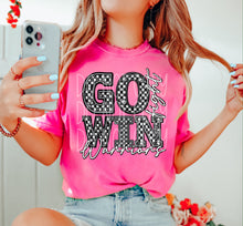 Load image into Gallery viewer, Go Fight Win Checkered Rhinestone Mascots DROPDOWN TRANSFER FDC 24
