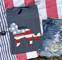 Load image into Gallery viewer, Patriotic Dog Designs Black Text SWD MAY DROPDOWN TRANSFER
