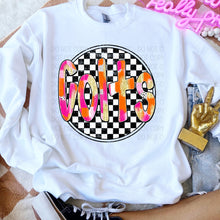 Load image into Gallery viewer, Preppy Checkered Mascot Dropdown TRANSFER SWD TEMP

