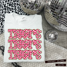 Load image into Gallery viewer, Pink Checker Gold Glitter Mascot Dropdown TRANSFER CAP APR
