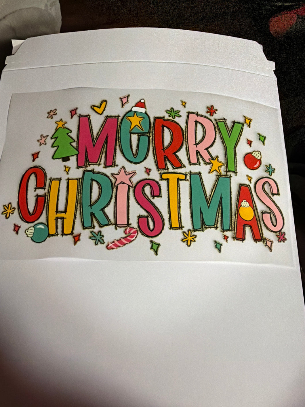 Merry Christmas Bright Trees RTS DTF TRANSFER