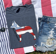 Load image into Gallery viewer, Patriotic Dog Designs Black Text SWD MAY DROPDOWN TRANSFER
