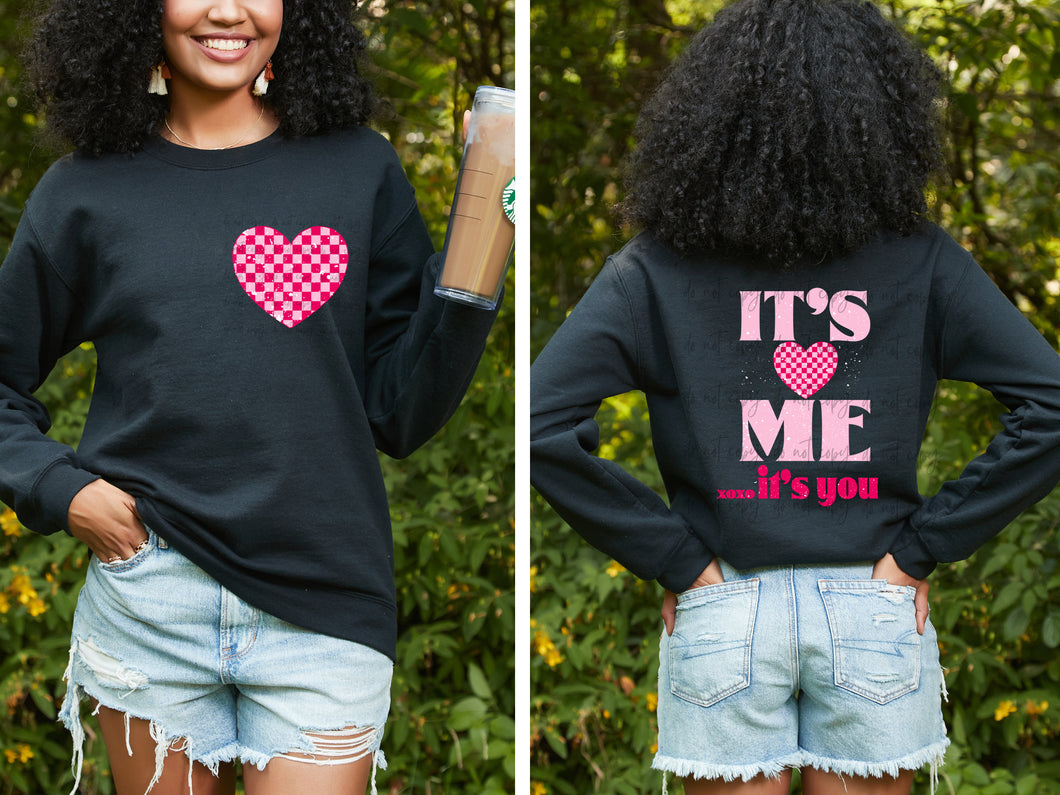 It’s Not You It’s Me Checkered Heart With Pocket TRANSFER