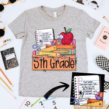 Load image into Gallery viewer, Books And Name Plate Grades DROPDOWN TRANSFER SDD JUNE
