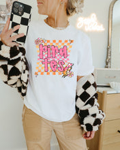 Load image into Gallery viewer, Pink Orange Checker Pop Mascot Dropdown TRANSFER CAP MAY
