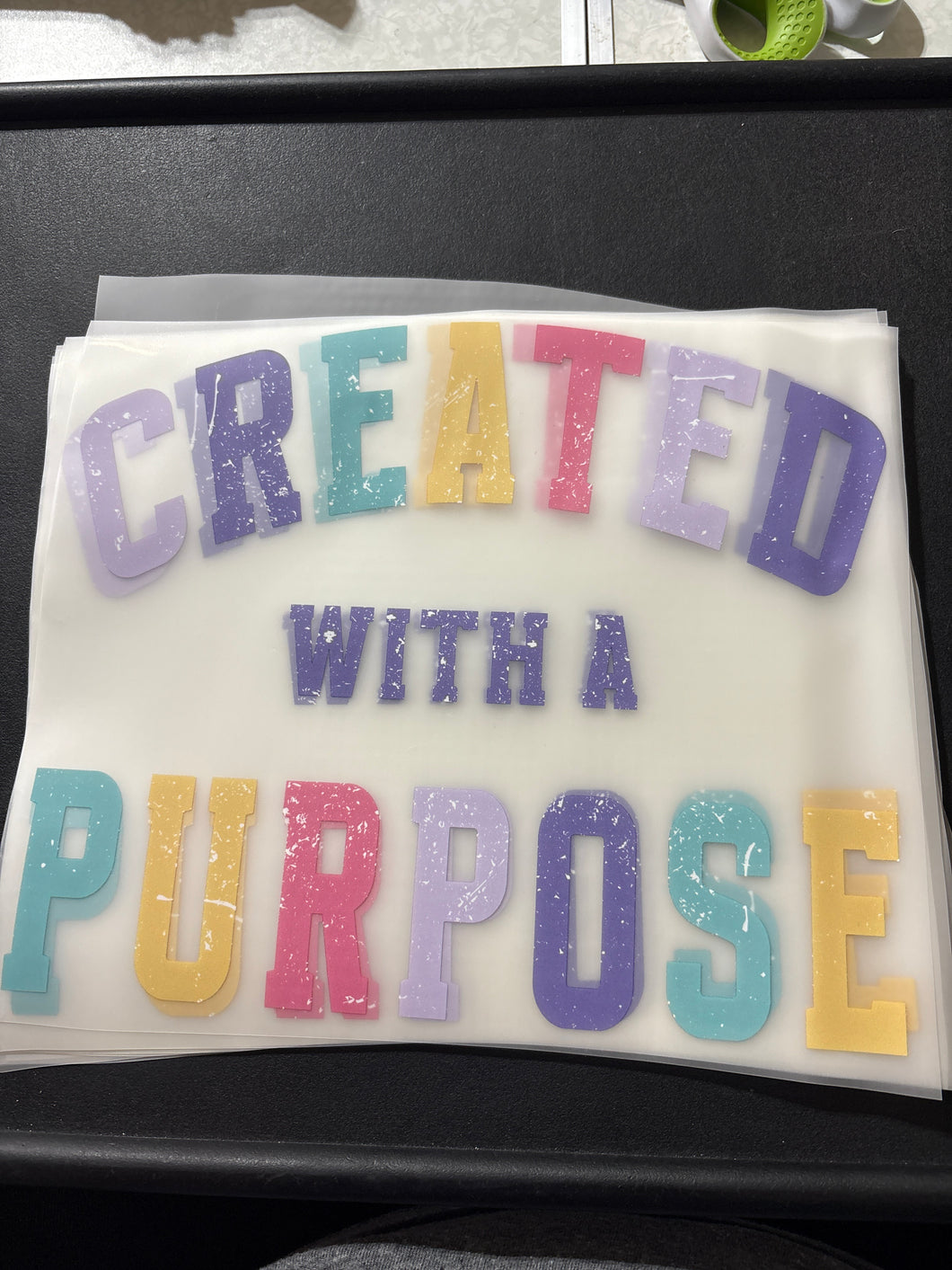 Created With Purpose Distressed RTS DTF TRANSFER