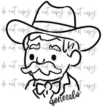 Load image into Gallery viewer, Doodle Single Color Mascots Dropdown TRANSFER
