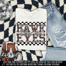 Load image into Gallery viewer, Let’s Go Football Faux Embroidery Checkered Mascots DROPDOWN TRANSFER CAP 24
