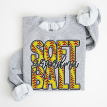 Load image into Gallery viewer, Softball Faux Embroidery Names DROPDOWN TRANSFER SDD
