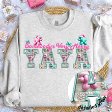 Load image into Gallery viewer, Somebody’s Very Merry Title Faux Embroidery (DROPDOWN) TRANSFER
