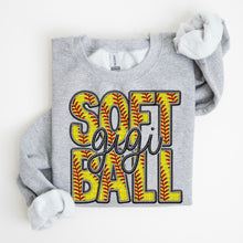 Load image into Gallery viewer, Softball Faux Embroidery Names DROPDOWN TRANSFER SDD
