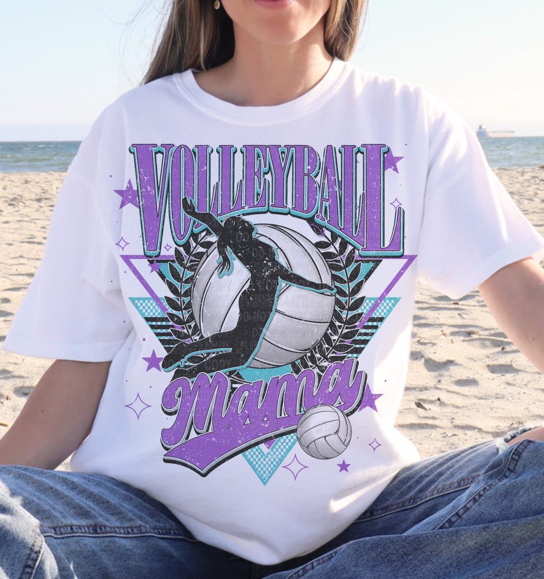 Volleyball Mama Silhouette Purple TRANSFER AG