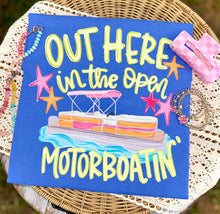 Load image into Gallery viewer, Out Here In The Open Motorboatin Yellow  TRANSFER TCC ET APR 26
