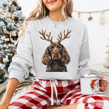 Load image into Gallery viewer, Christmas Red Nose Antler Dogs Dropdown TRANSFER
