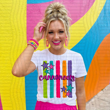 Load image into Gallery viewer, Rainbow Stripes Stars School Mascots DROPDOWN TRANSFER CAP MAY 26
