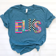 Load image into Gallery viewer, Bright Stripe Floral Checker Mascots Dropdown TRANSFER CSD MAY 25
