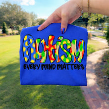Load image into Gallery viewer, Autism Every Mind Matters Faux Glitter Brustrokes TRANSFER SDD MAR 26
