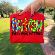 Load image into Gallery viewer, Autism Every Mind Matters Faux Glitter Brustrokes TRANSFER SDD MAR 26
