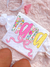 Load image into Gallery viewer, Floral Polka Gold Glitter Titles DROPDOWN TRANSFER CARTER APR 26
