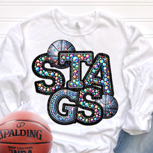 Load image into Gallery viewer, Rhinestone Basketball Mascots DROPDOWN TRANSFER CSD
